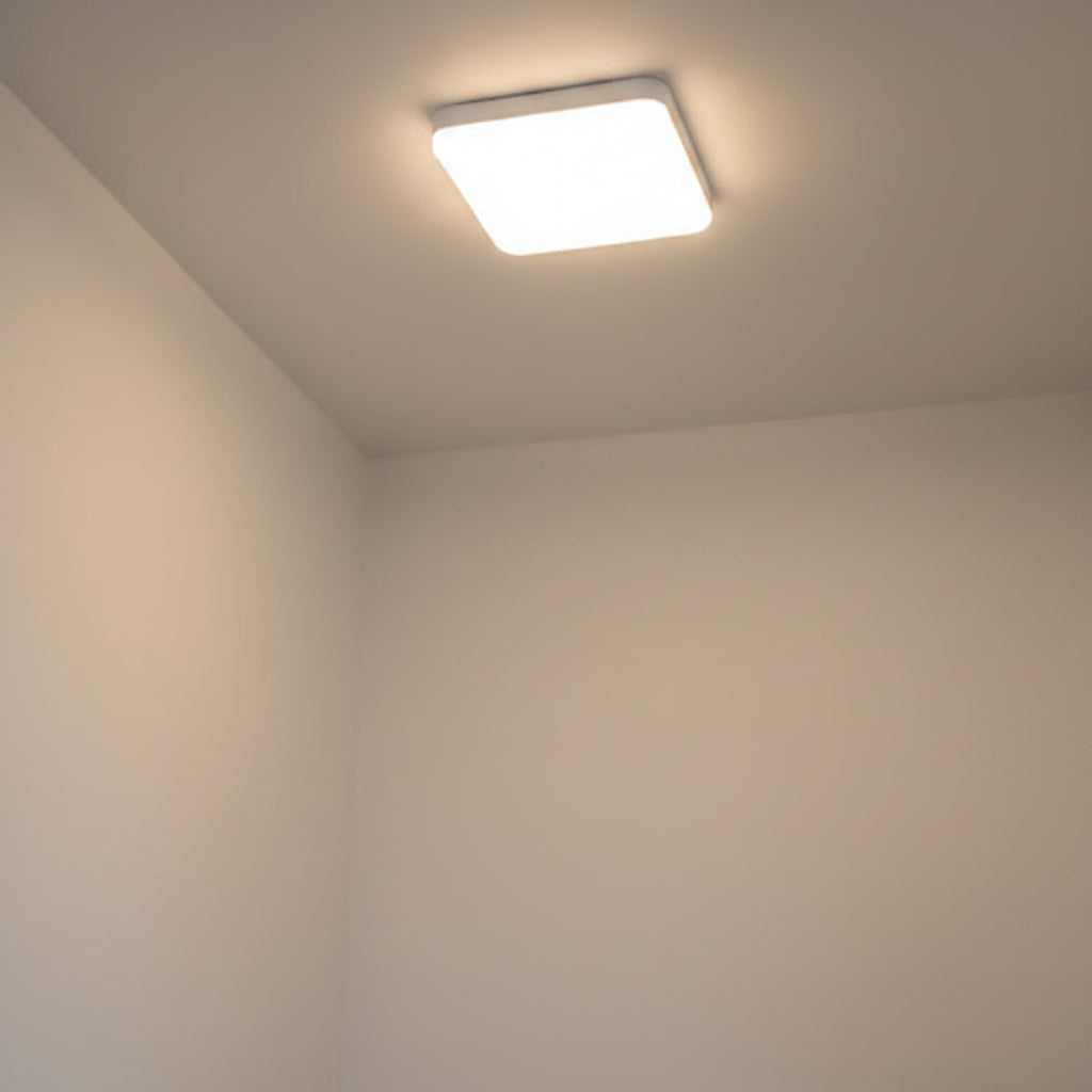 Square LED Ceiling Lamp with 3-Color Temperature for Bedroom and Living Room