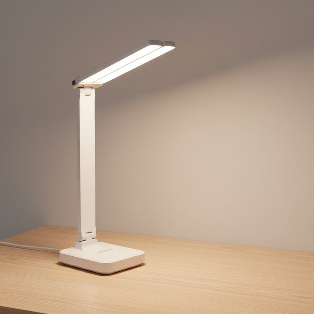 USB Rechargeable Foldable Touch LED Desk Lamp with Eye Protection for Bedroom and Study