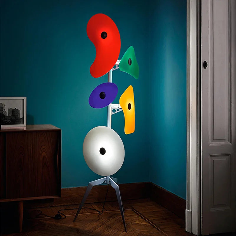 Modern Art Deco Special-Shaped Macaron LED Floor Lamp for Living Room and Bedroom