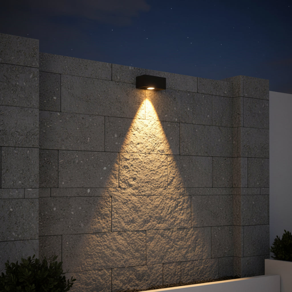 Solar Outdoor Wall Light IP65 Waterproof for Garden Fence Stairs and Pathway