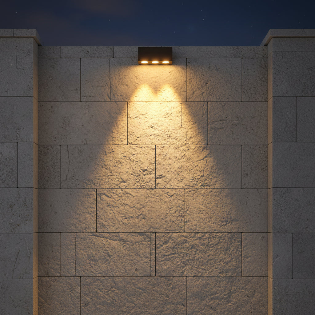 Solar Outdoor Wall Light IP65 Waterproof for Garden Fence Stairs and Pathway