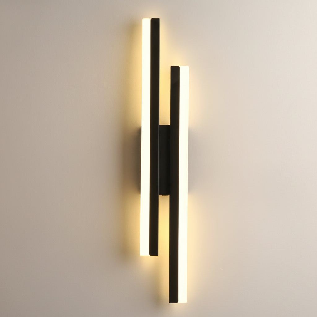 Modern Copper Pipe Acrylic LED Wall Sconce for Bedroom Living Room and Corridor