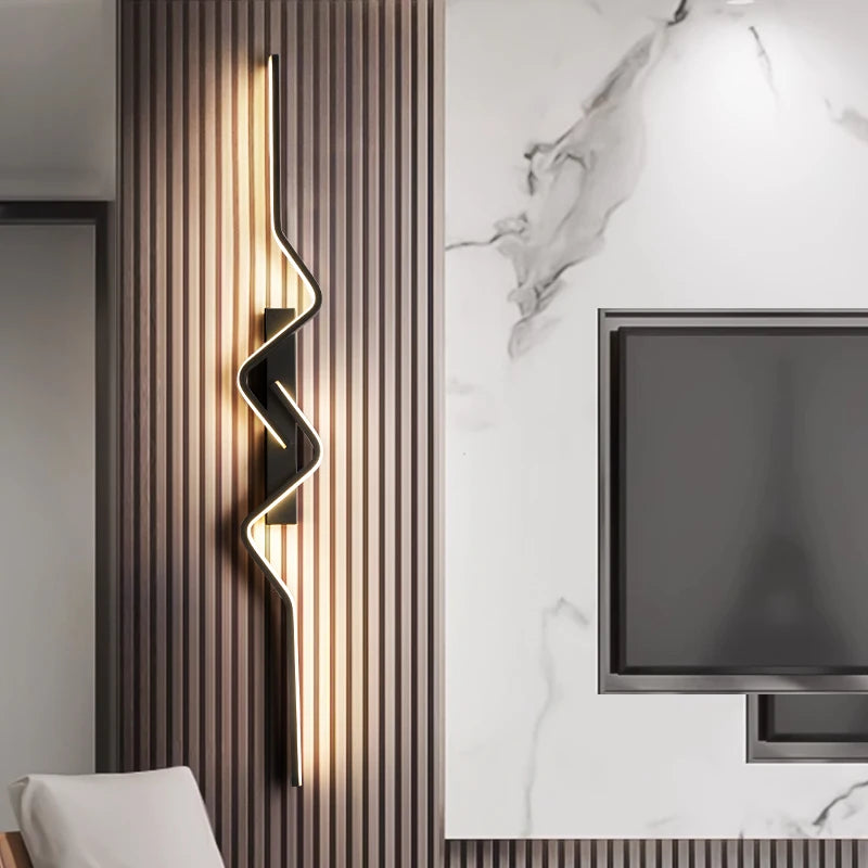 Modern Long Strip LED Wall Sconce for Stairs Living Room and Bedroom