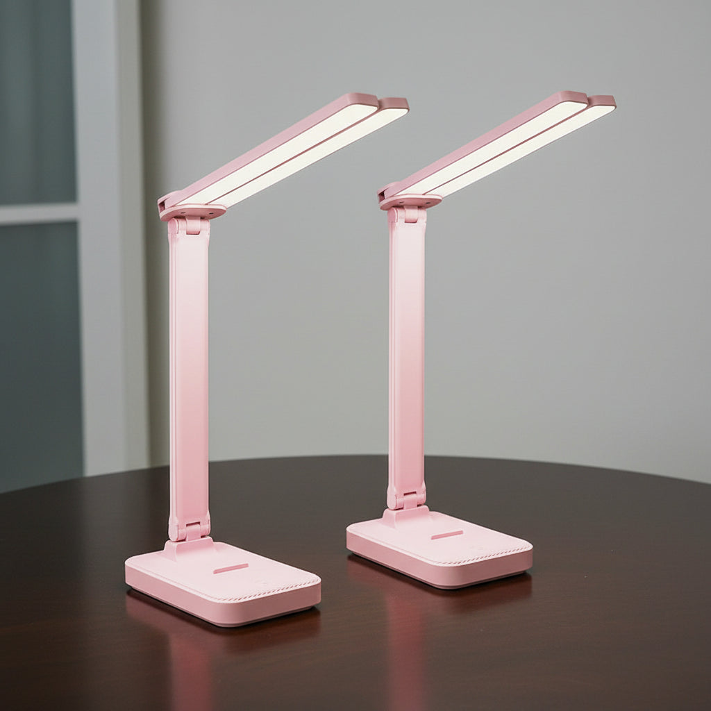 USB Rechargeable Foldable Touch LED Desk Lamp with Eye Protection for Bedroom and Study