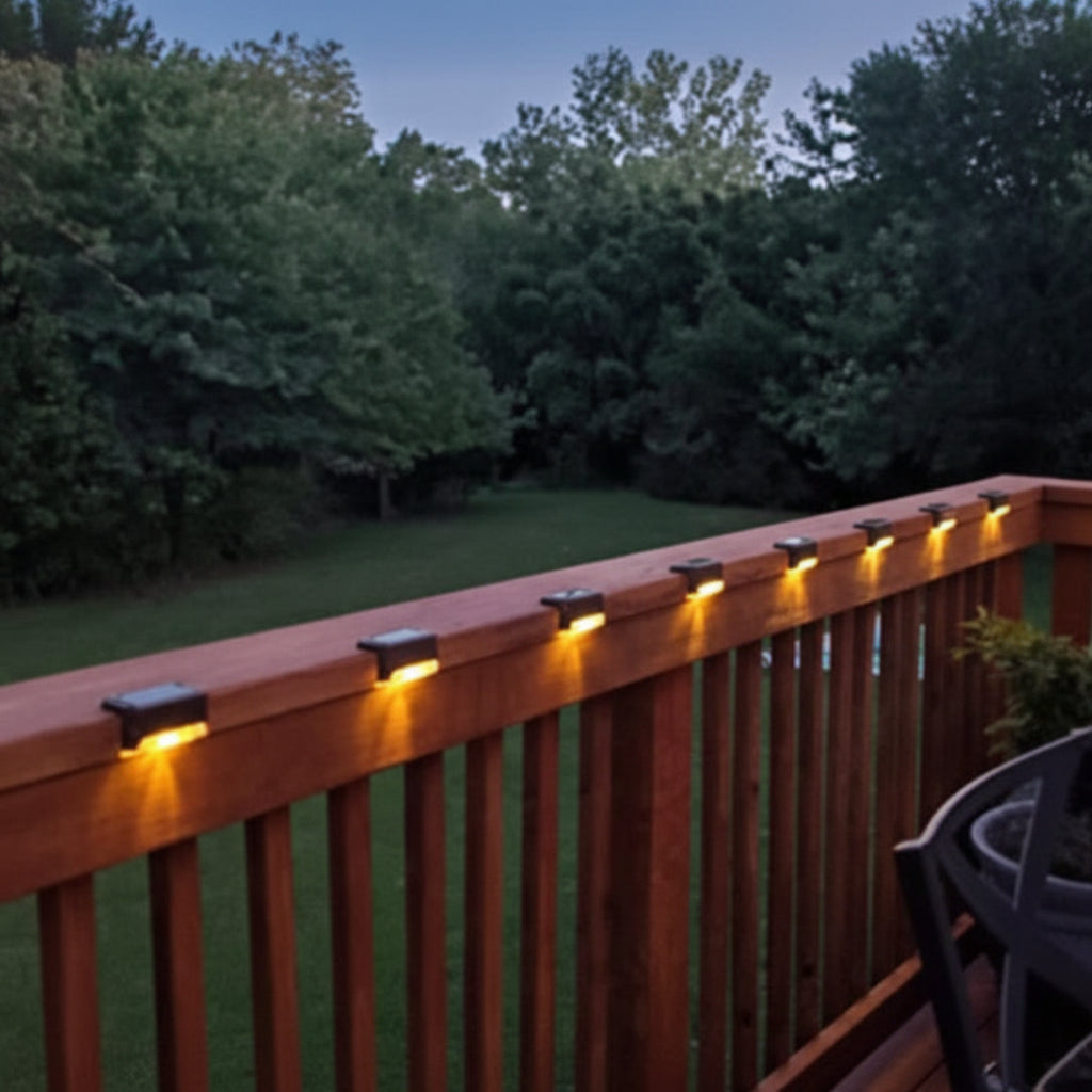 Solar LED Step Light Outdoor Waterproof Stair Lamp for Garden Patio Fence Deck Path