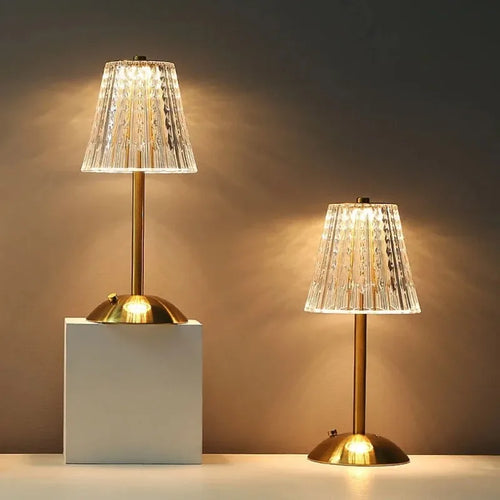 Diamond Crystal Touch LED Night Lamp with USB Charging for Bedroom Bedside