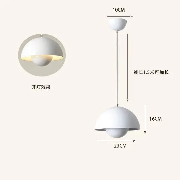 23cm Creative Chandelier Bedroom Study Restaurant Pendant Lights Decorative Lamp Multi-color Optional Modern Bud Indoor Lighting