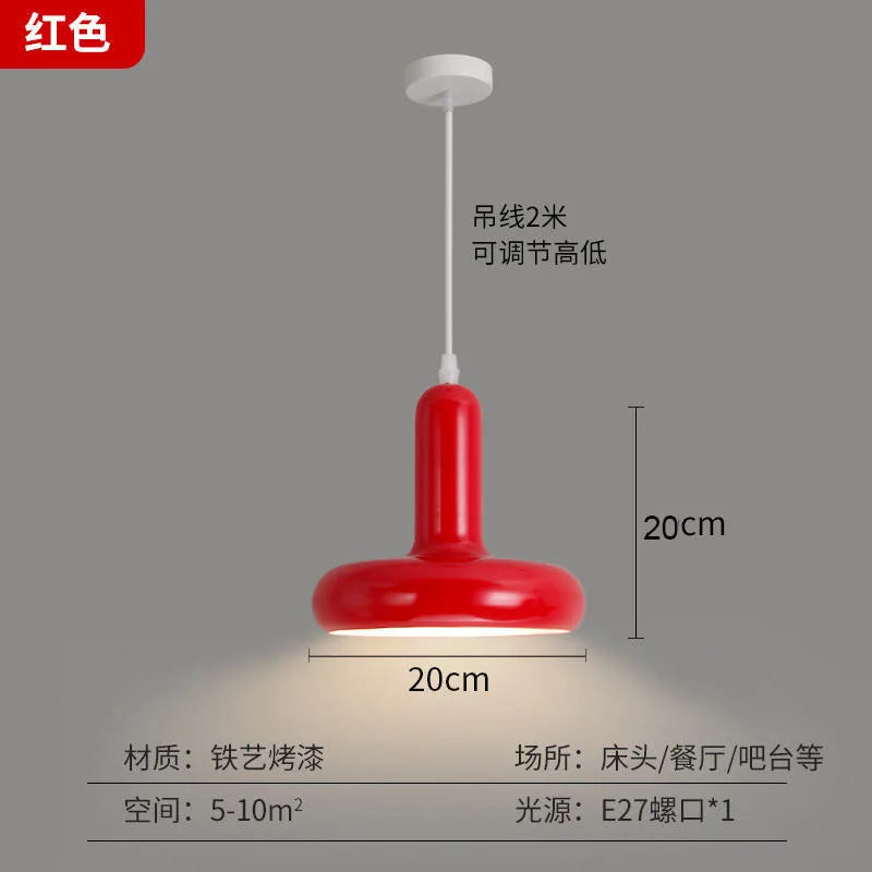 Bedside Pendant Light Creative Personality Art Simple Modern Cream Style House Chandelier Bedroom Mushroom Nordic Hotel Room Bar