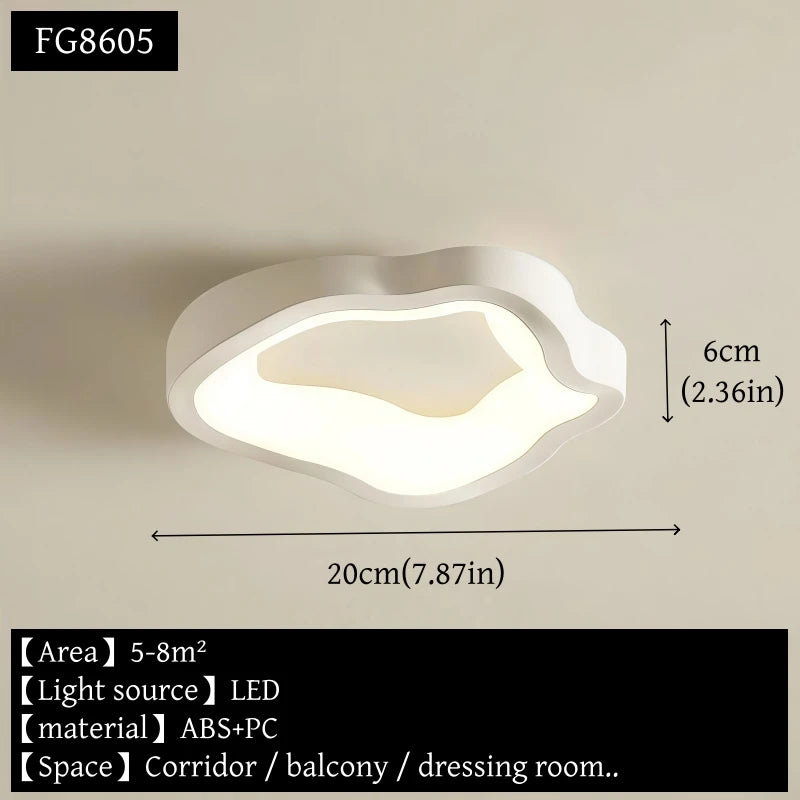 Nordic Personalized Art Ceiling Light Modern Simple White Aisle Light Living Room Restaurant Bedroom Decor Creative Ceiling Lamp