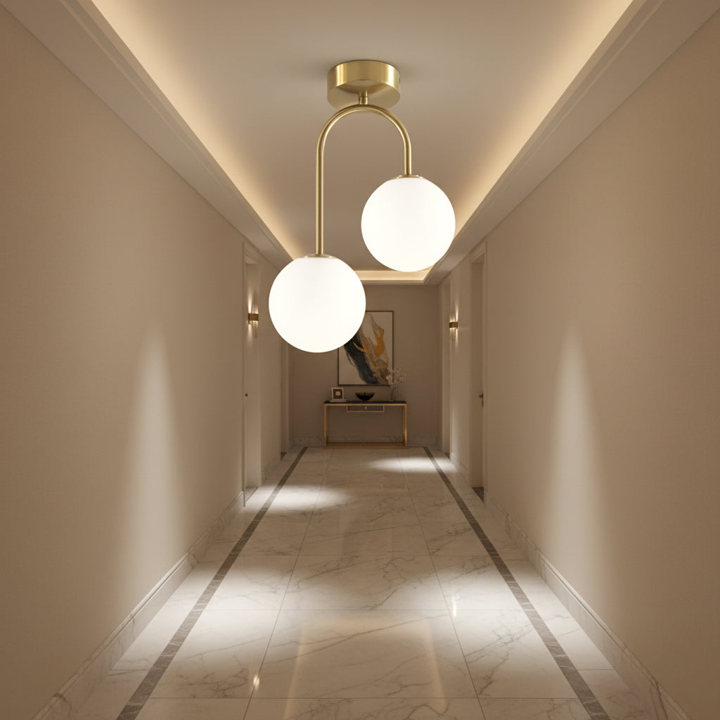 Acrylic Ball G9 LED Ceiling Light for Corridor Bedroom Porch and Cloakroom