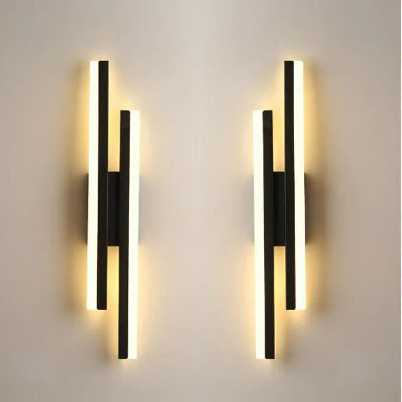 Modern Copper Pipe Acrylic LED Wall Sconce for Bedroom Living Room and Corridor
