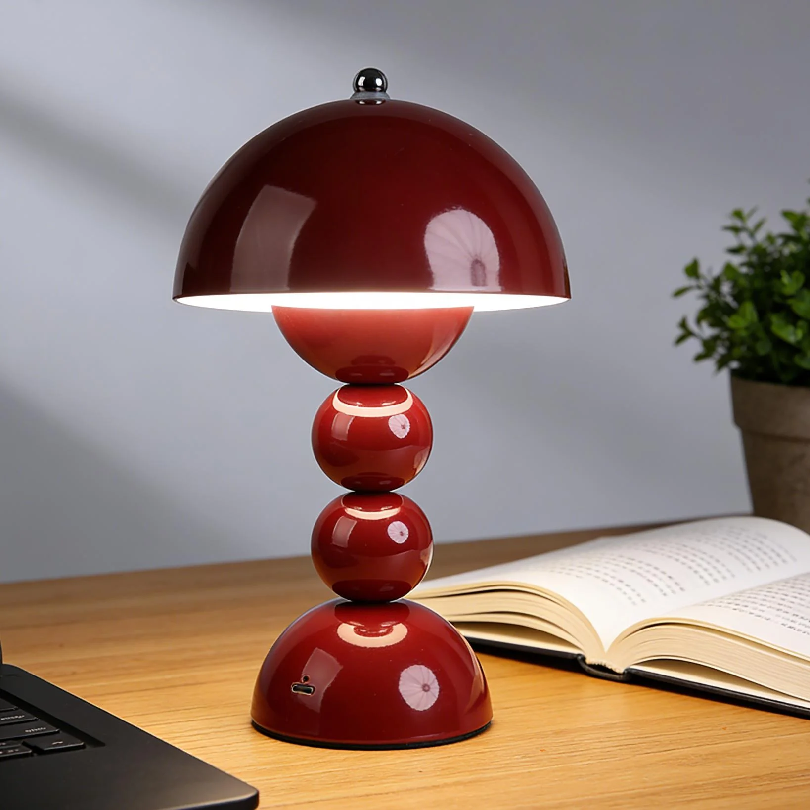 Top Touch Switch Nordic LED Table Lamp 3 Color Stepless Dimming Creative Table Lamp for Home Office DecorT