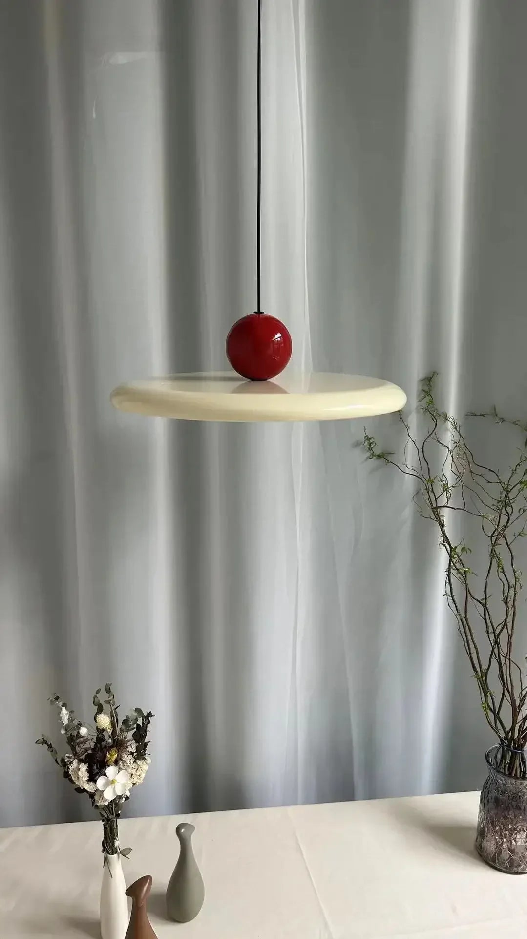 Retro Flying Saucer Restaurant Lamp Iron Chandelier Led Nordic Creative Simple Cream Style Chandelier Home Decoration