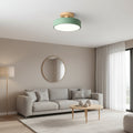 Nordic Industrial Wood Round LED Ceiling Lamp for Hallway Bathroom Dining Room and Bedroom