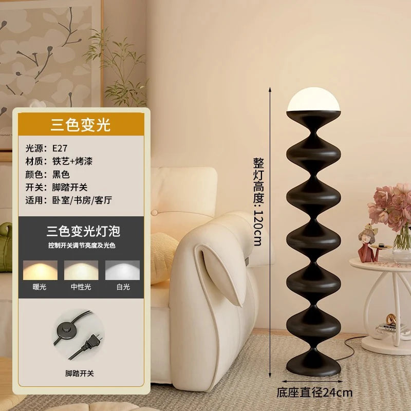 Macaron Gourd LED Floor Lamp for Living Room Bedroom and Bedside