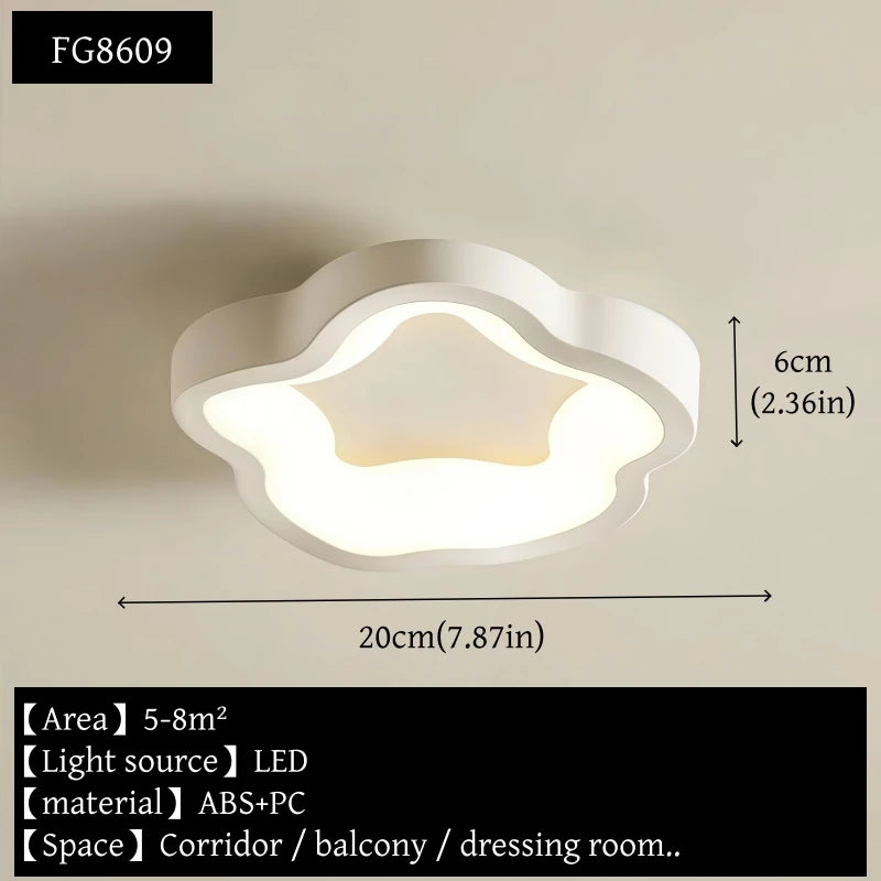 Nordic Personalized Art Ceiling Light Modern Simple White Aisle Light Living Room Restaurant Bedroom Decor Creative Ceiling Lamp