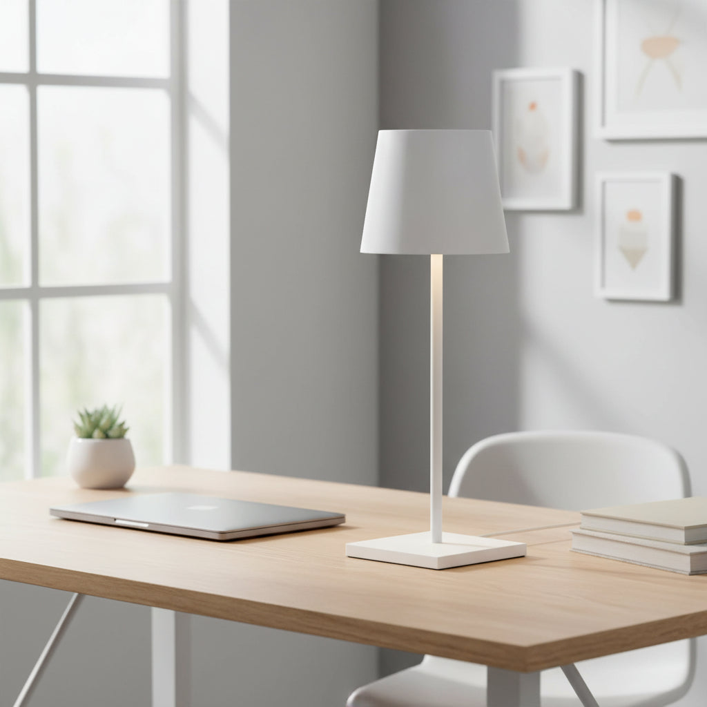 USB Rechargeable Cordless LED Desk Lamp with Touch Dimming for Bedroom Bar and Restaurant