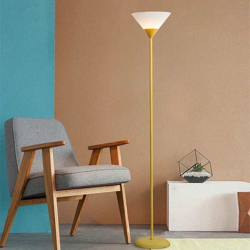 Creative LED Floor Lamp in Black and White for Living Room Bedroom and Study