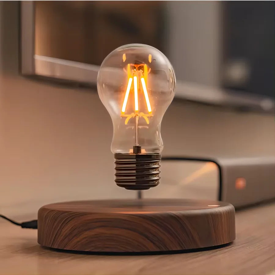 Magnetic Levitation Floating Glass LED Bulb Desk Lamp for Home Office and Birthday Gift