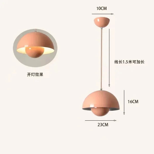 23cm Creative Chandelier Bedroom Study Restaurant Pendant Lights Decorative Lamp Multi-color Optional Modern Bud Indoor Lighting