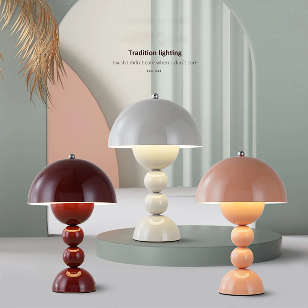 Top Touch Switch Nordic LED Table Lamp 3 Color Stepless Dimming Creative Table Lamp for Home Office DecorT