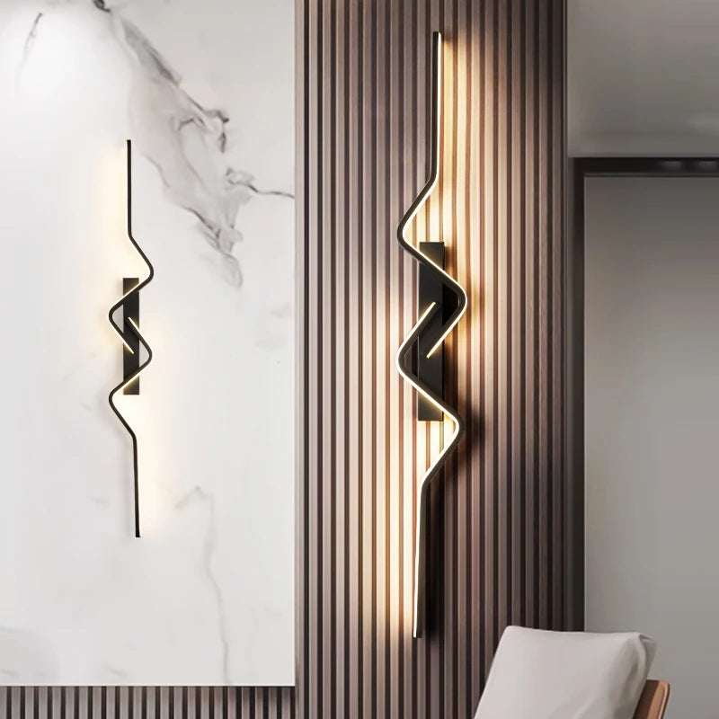 Modern Long Strip LED Wall Sconce for Stairs Living Room and Bedroom