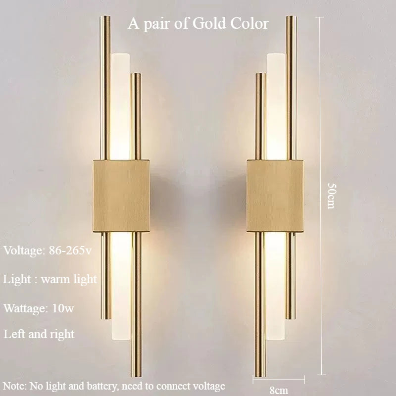 Nordic LED Wall Lamp Indoor Lighting Rechargeable Bedroom Bedside Living Room For Home Stairs Decoration Lamps Modern Wall Light