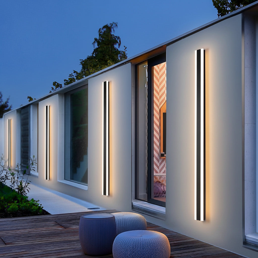 Modern IP65 Waterproof Long Strip LED Outdoor Wall Lamp for Garden and Porch