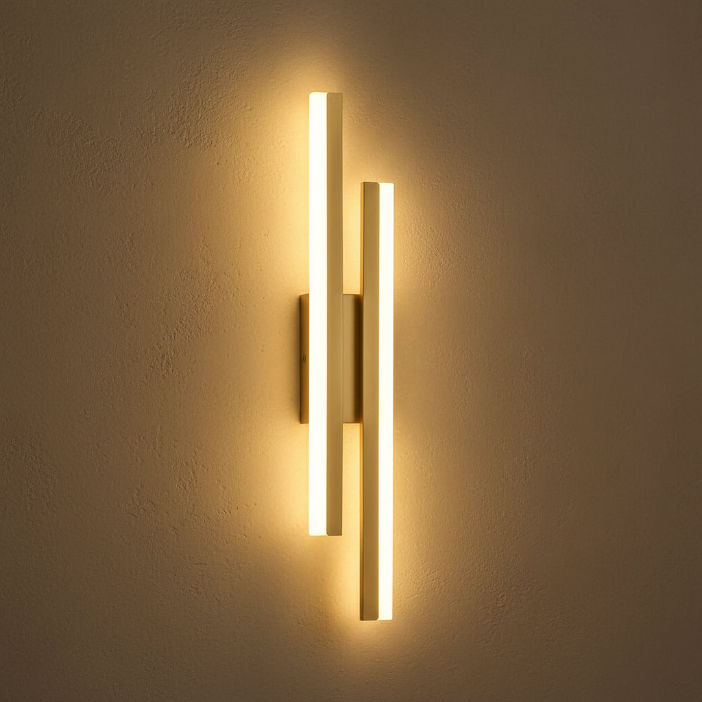 Modern Copper Pipe Acrylic LED Wall Sconce for Bedroom Living Room and Corridor