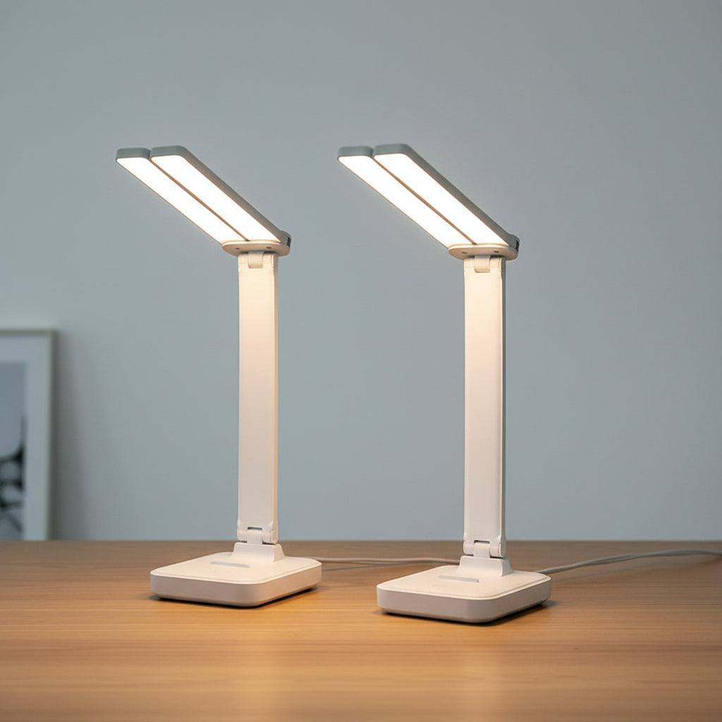 USB Rechargeable Foldable Touch LED Desk Lamp with Eye Protection for Bedroom and Study