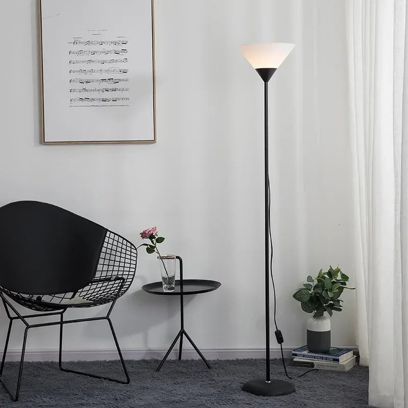Creative LED Floor Lamp in Black and White for Living Room Bedroom and Study