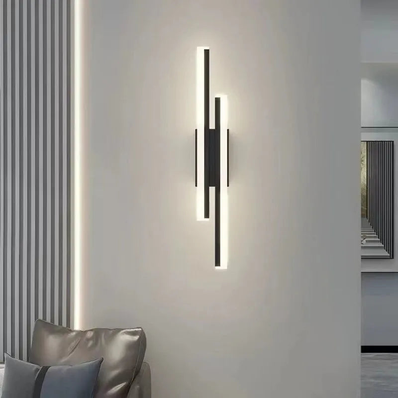 Modern Copper Pipe Acrylic LED Wall Sconce for Bedroom Living Room and Corridor