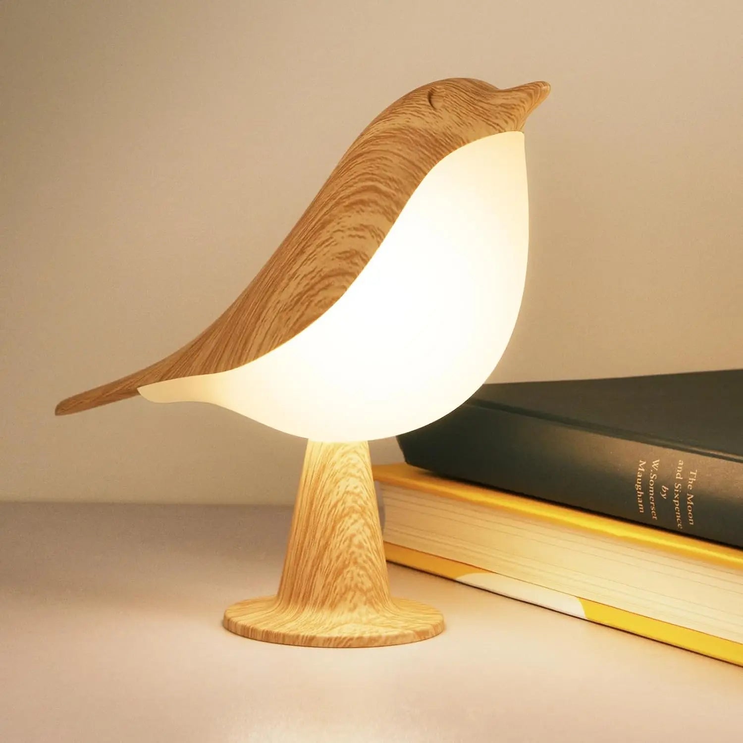 Art Deco Bird Touch LED Table Lamp USB Rechargeable with 3-Level Dimming