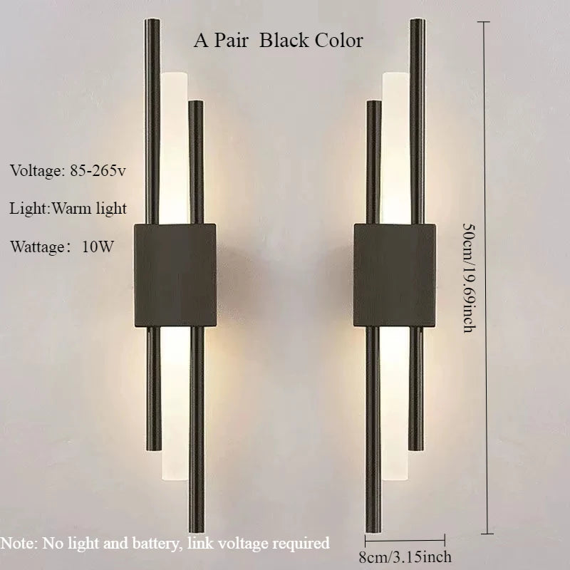 Nordic LED Wall Lamp Indoor Lighting Rechargeable Bedroom Bedside Living Room For Home Stairs Decoration Lamps Modern Wall Light