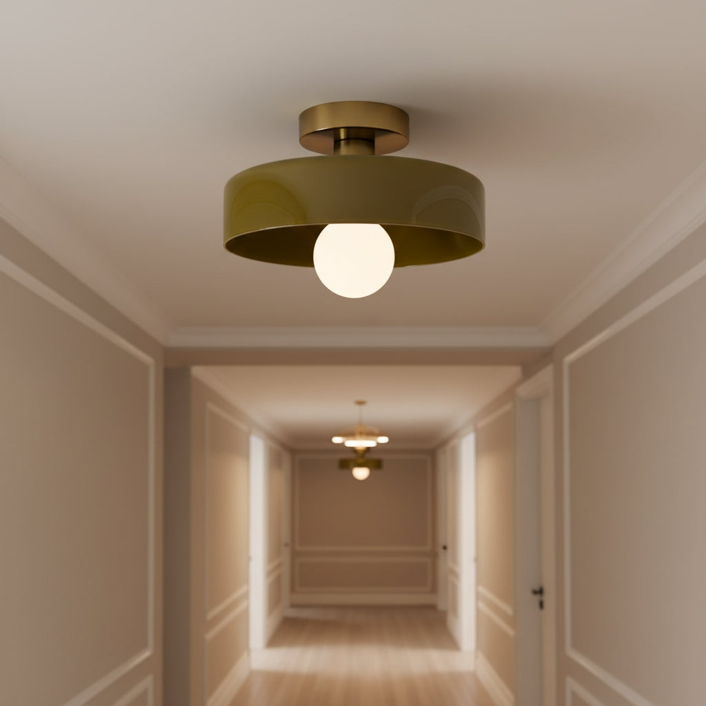 Nordic Vintage Glass E27 Ceiling Light for Hallway Living Room and Bedroom