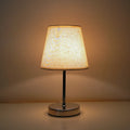 Fabric LED Desk Lamp USB Rechargeable Dimmable Wrought Iron Wood Base Bedside Night Light for Bedroom Study Dormitory