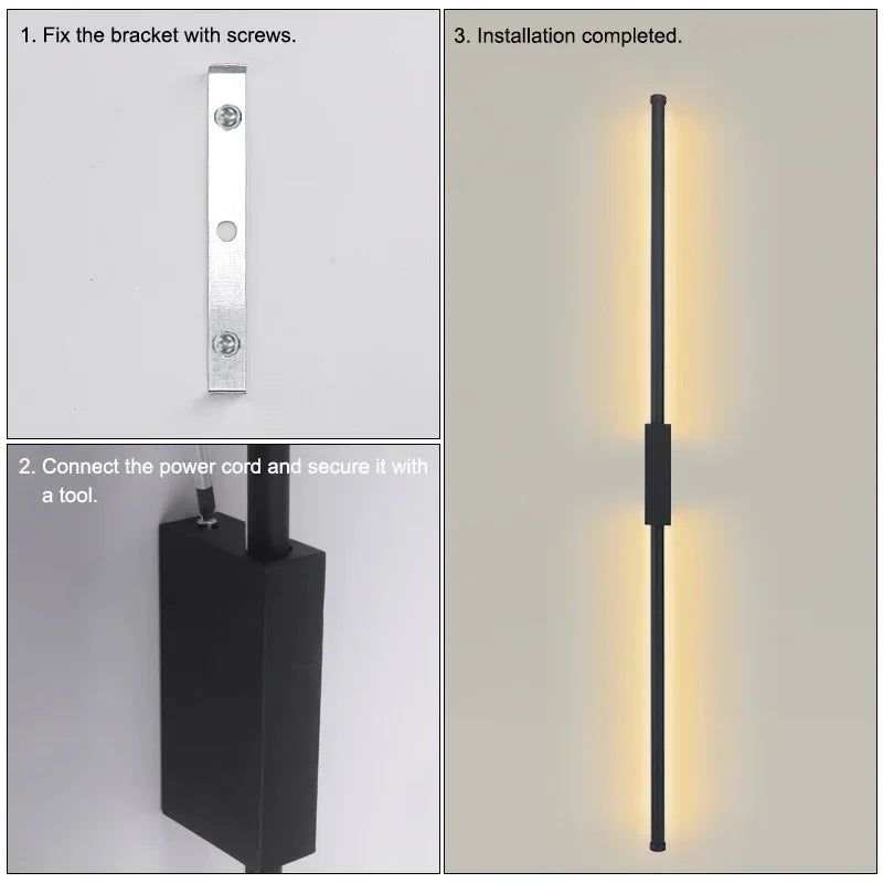 LED long wall lamp Indoor Nordic style Long LED Wall Light  Home Decoration Bedroom Living Room Sofa Background