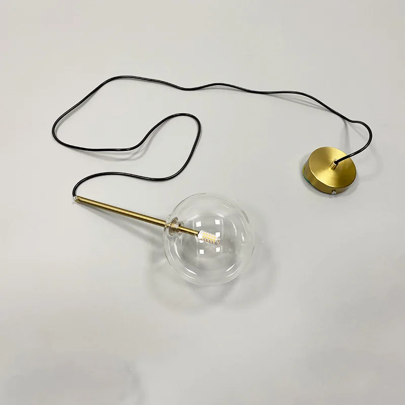 Nordic Modern Chandelier Pendant Lights Fixture Glass Ball Lampshade Bedroom Dining Room Hanging Lamp Restaurant Decor Lustre