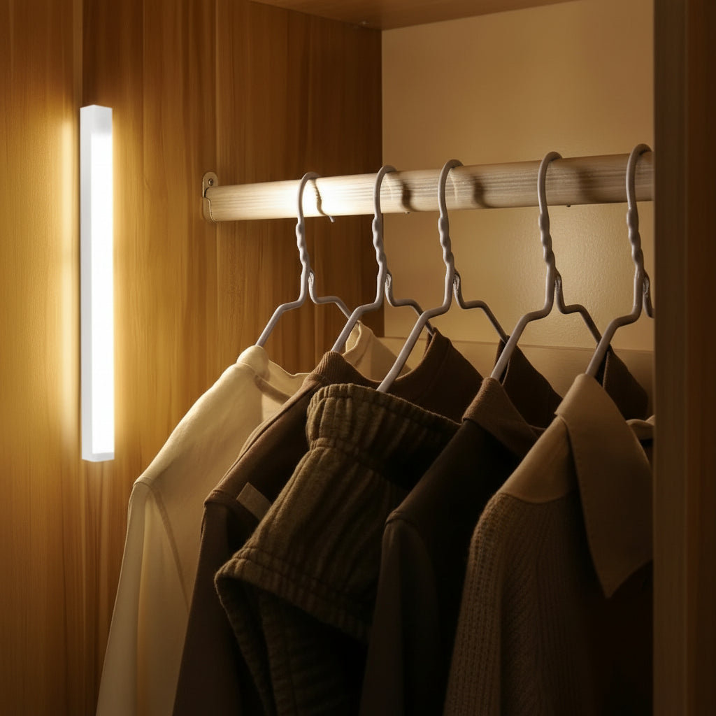 USB-C Rechargeable Motion Sensor LED Strip Light for Kitchen Cabinet Wardrobe and Staircase
