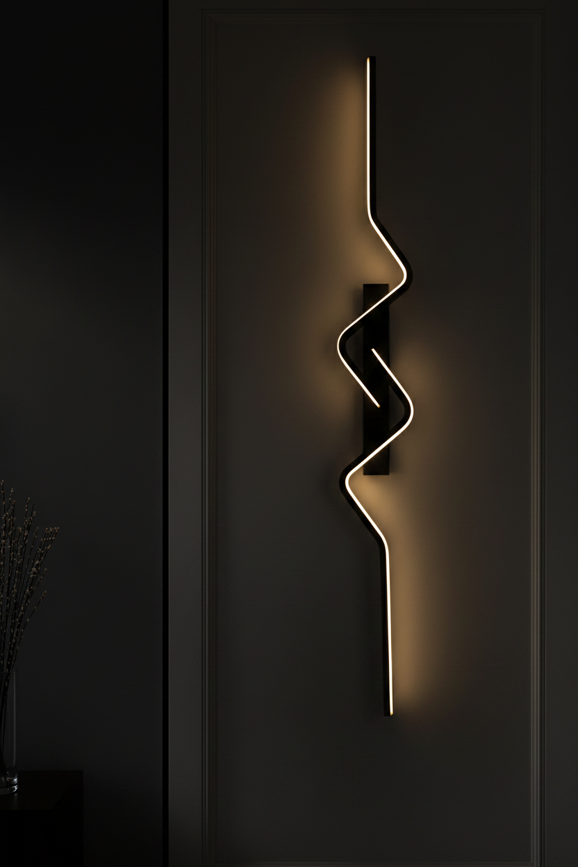 Modern Long Strip LED Wall Sconce for Stairs Living Room and Bedroom