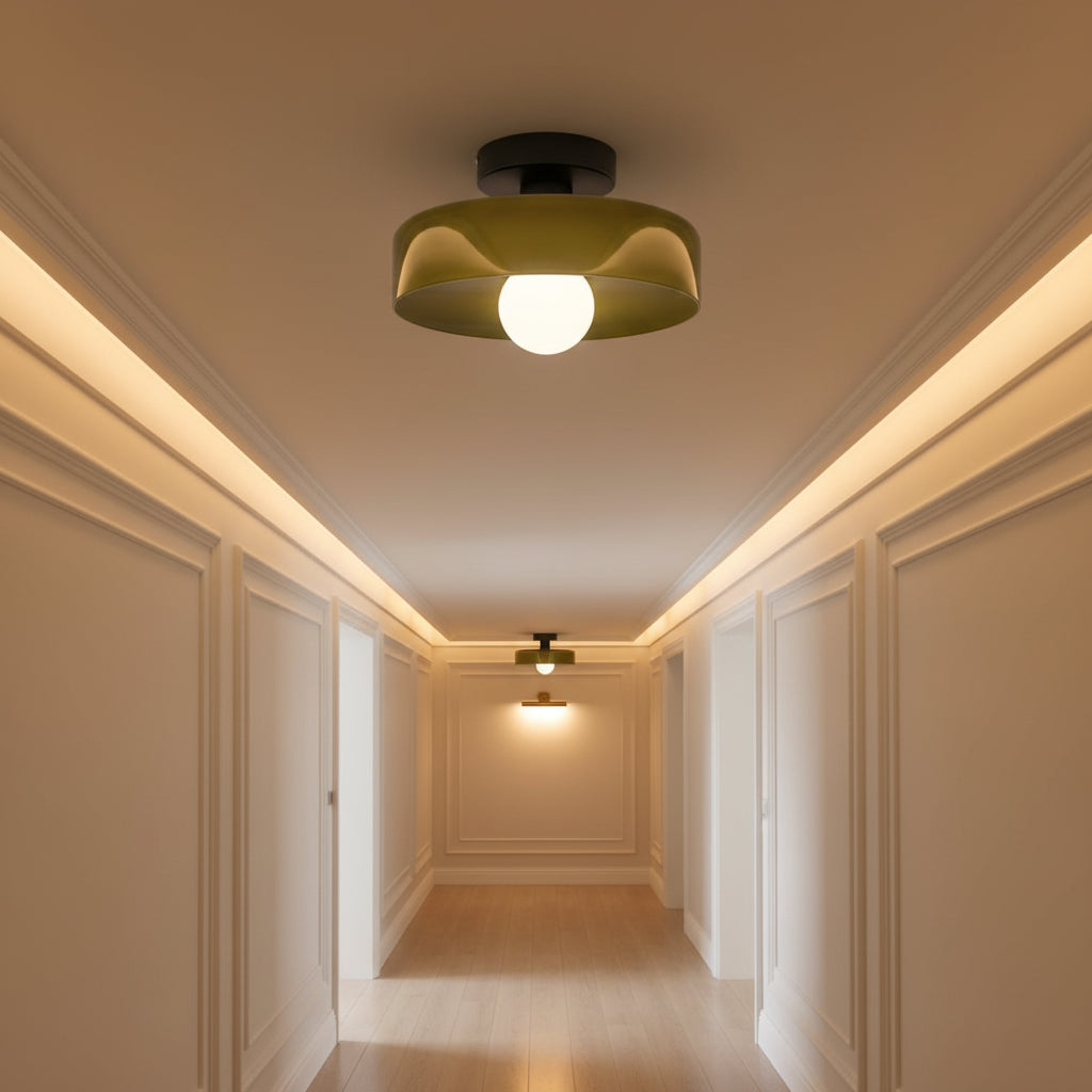 Nordic Vintage Glass E27 Ceiling Light for Hallway Living Room and Bedroom
