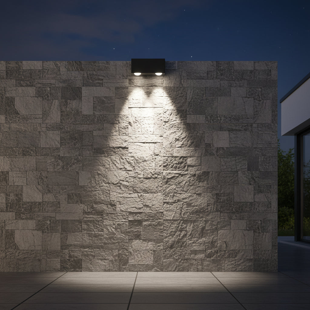 Solar Outdoor Wall Light IP65 Waterproof for Garden Fence Stairs and Pathway