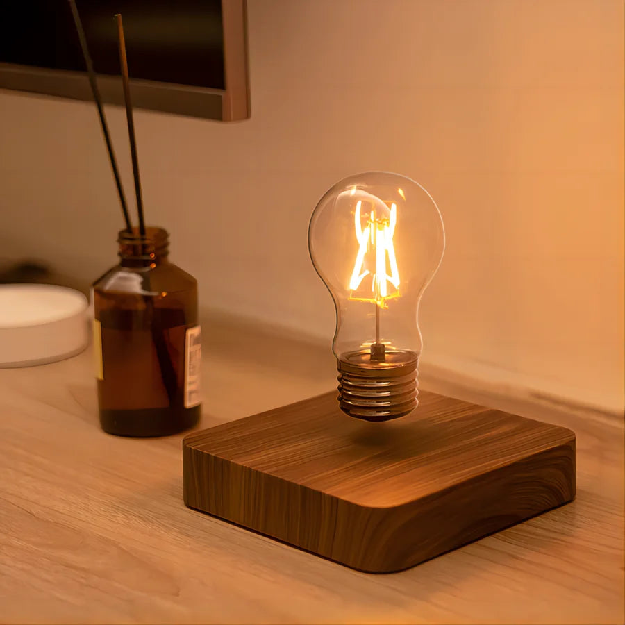 Magnetic Levitation Floating Glass LED Bulb Desk Lamp for Home Office and Birthday Gift