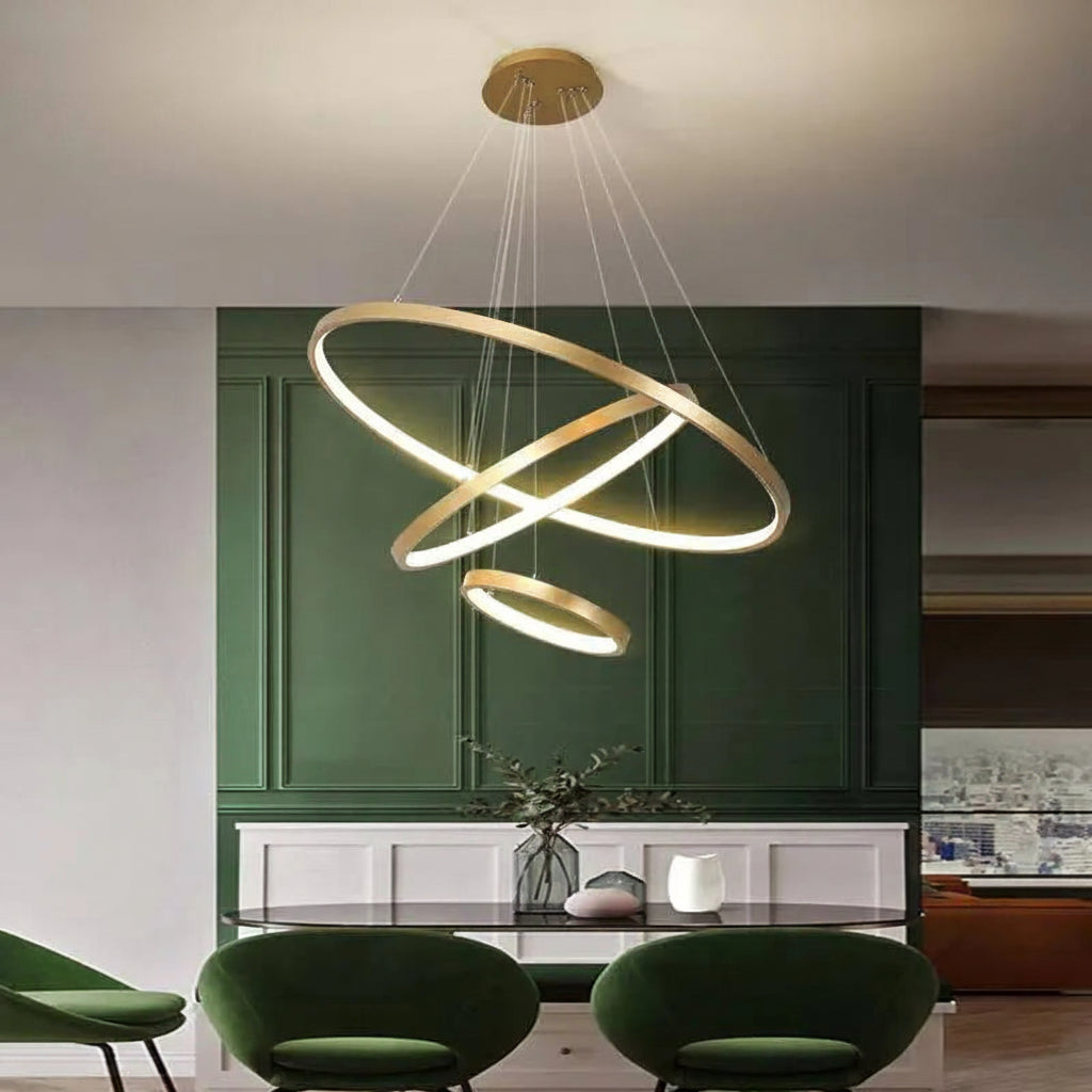 Modern Iron LED Ceiling Chandelier for Villa Living Room Bedroom and Dining Room