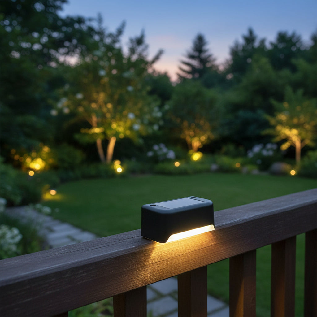 Solar LED Step Light Outdoor Waterproof Stair Lamp for Garden Patio Fence Deck Path