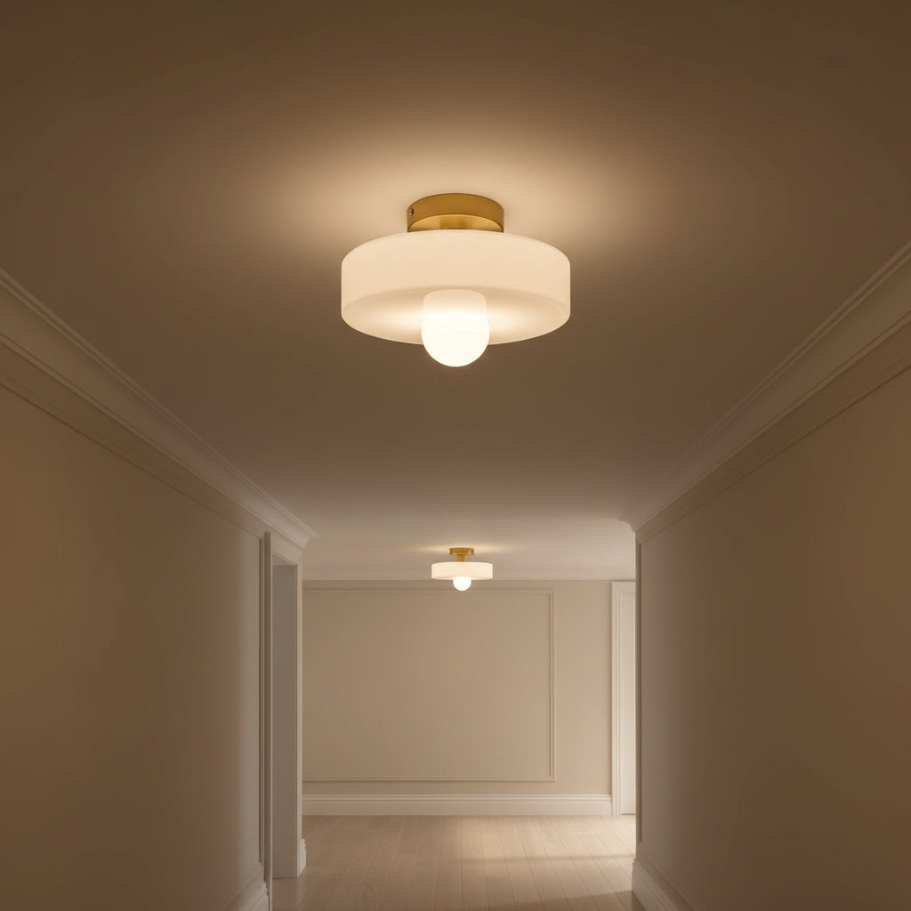Nordic Vintage Glass E27 Ceiling Light for Hallway Living Room and Bedroom