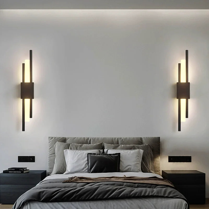 Nordic LED Wall Lamp Indoor Lighting Rechargeable Bedroom Bedside Living Room For Home Stairs Decoration Lamps Modern Wall Light