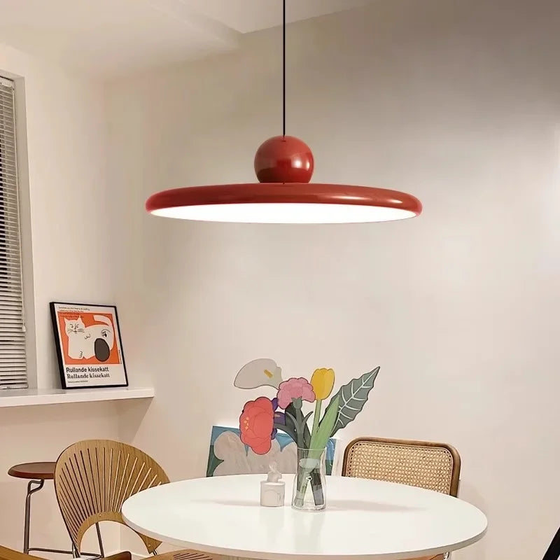 Retro Flying Saucer Restaurant Lamp Iron Chandelier Led Nordic Creative Simple Cream Style Chandelier Home Decoration