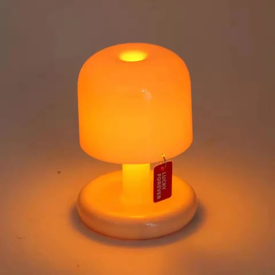 Mini Mushroom Rechargeable LED Night Light for Bedroom Bedside and Kids Gift