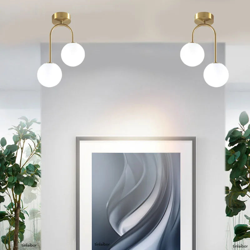 Acrylic Ball G9 LED Ceiling Light for Corridor Bedroom Porch and Cloakroom